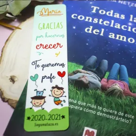 Marcapáginas "Gracias por hacernos crecer"