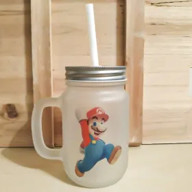 Mason Jar "Super Mario"