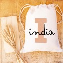 Mochila saco "Inicial + nombre"