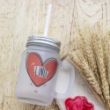 Pack 2 Mason Jar "Corazón"