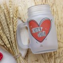 Pack 2 Mason Jar "Corazón"