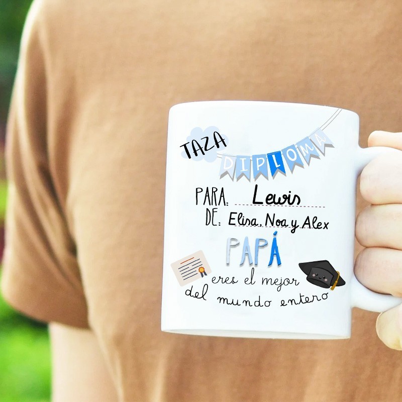 Taza "Diploma papá"
