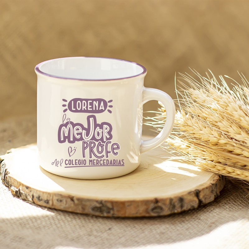 Taza retro "Mejor profe"