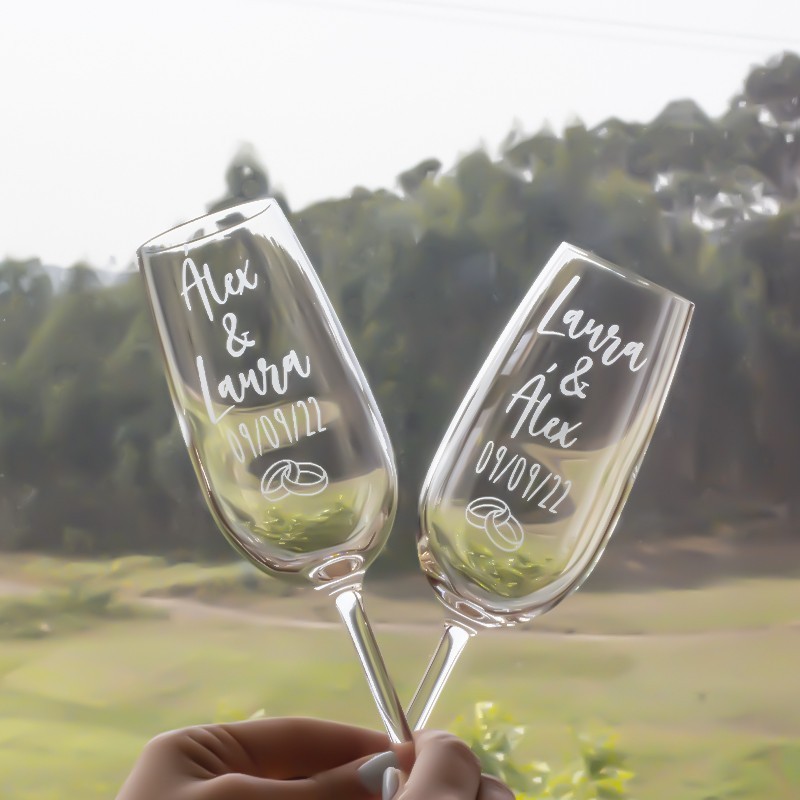 Pack 2 copas de cava "Brindis"