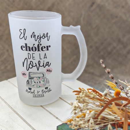 Jarra de cerveza "Mejor chófer"