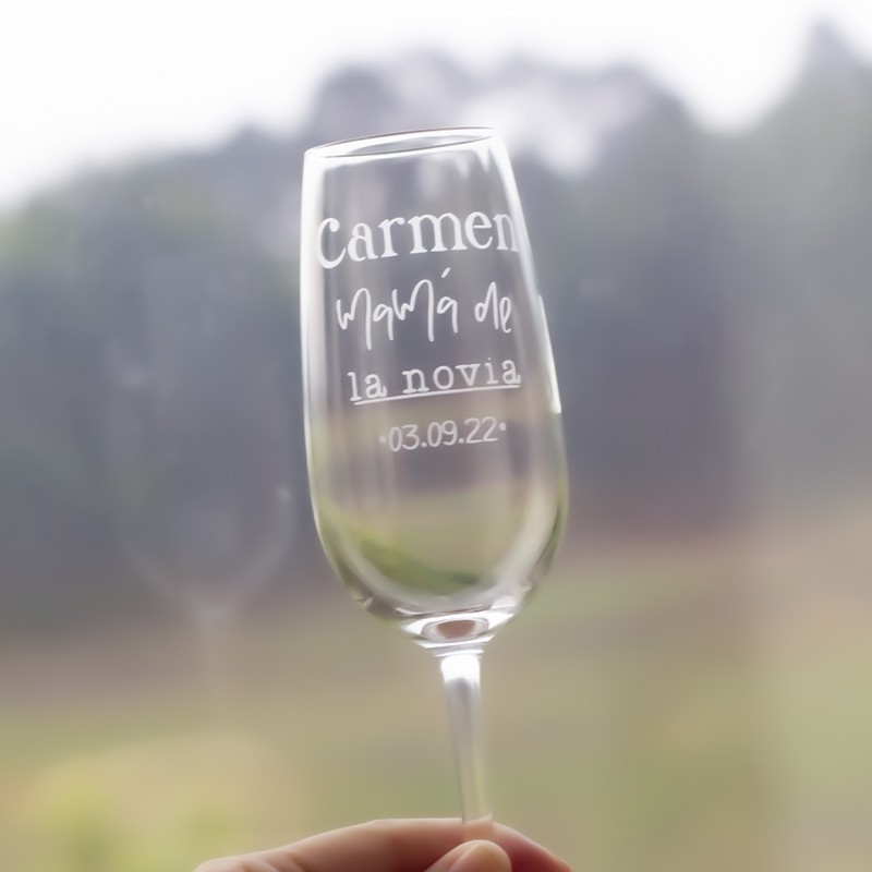 Copa de cava "Mamá del novio/a"