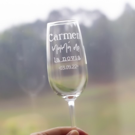 Copa de cava "Mamá del novio/a"
