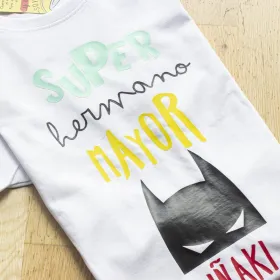 Camiseta infantil "Super hermano/a mayor"