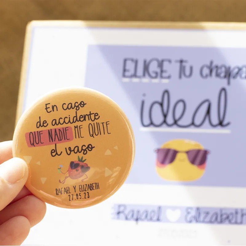Pack 40 chapas "Boda"