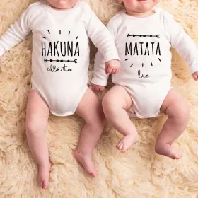 Pack body gemelos "Hakuna matata"