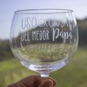 Copa Gin Tonic "Uso exclusivo del mejor papá"