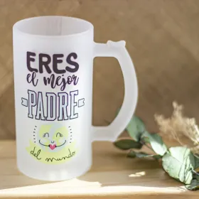 Jarra de cerveza "El mejor padre del mundo"