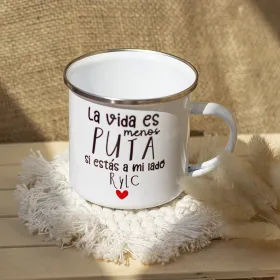 Taza vintage "La vida"