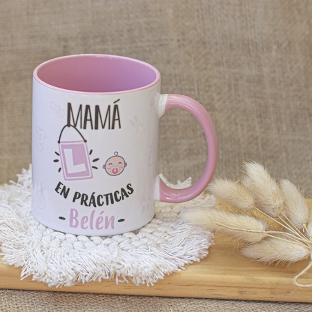 Taza "Mamá en prácticas"