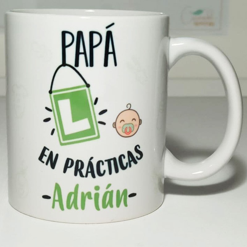 Taza "Papá en prácticas"