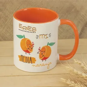 Taza "Eres mi media naranja"