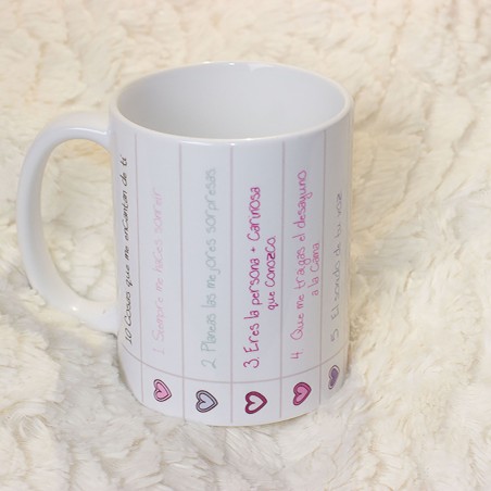 Taza "10 Cosas que me encantan de tí"