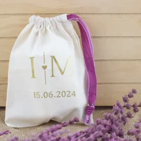 Bolsa de arras "Iniciales corazón"