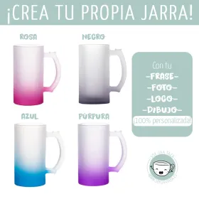 Jarra de color 100% personalizada