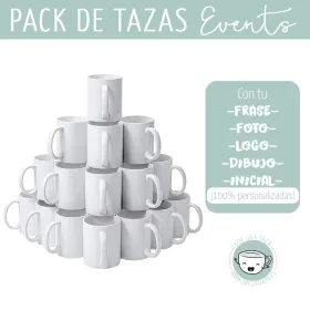 Pack de tazas 100% personalizadas "Events"