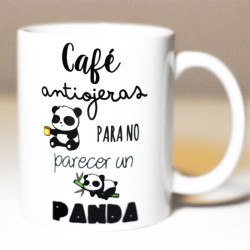 Taza "café antiojeras panda"