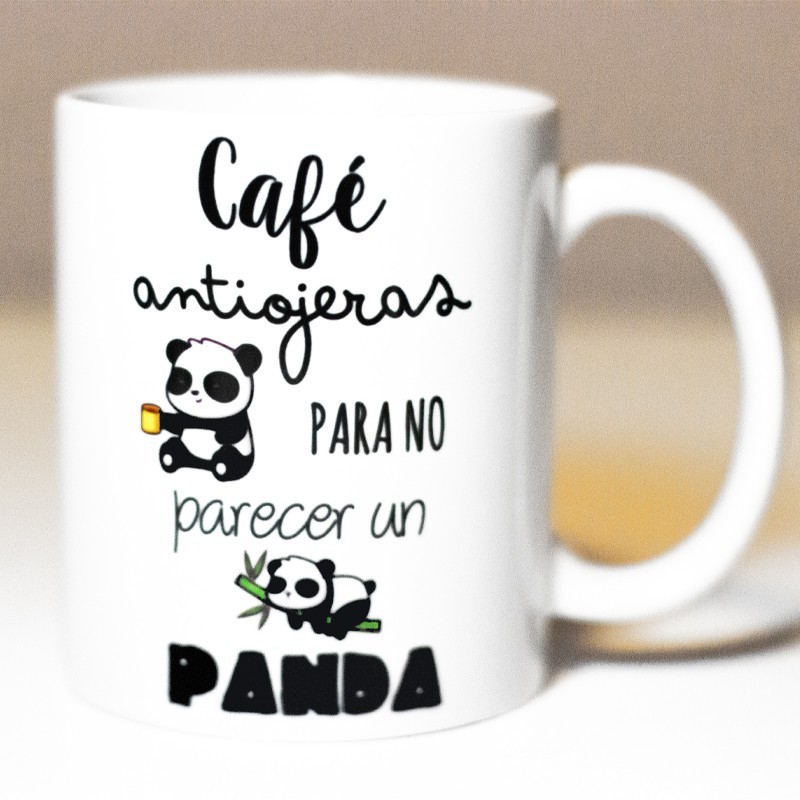 Taza "café antiojeras panda"