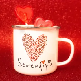 Taza vintage "Serendipia heart"