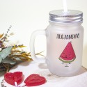 Mason Jar "A vivir que son sandías"