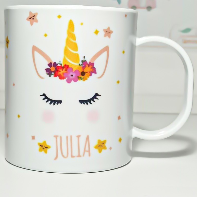 Taza plástico "Unicornio"
