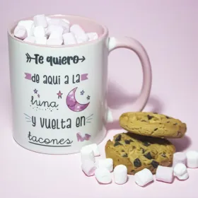 Taza "Te quiero de aquí a la luna"