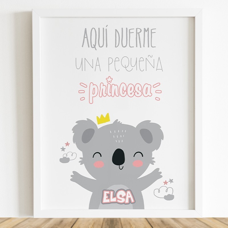 Lámina "Aquí duerme una princesa"